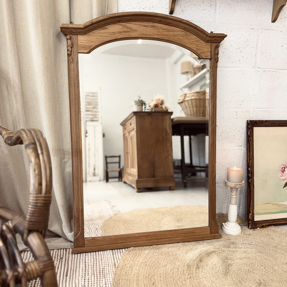 Grand miroir ancien en bois