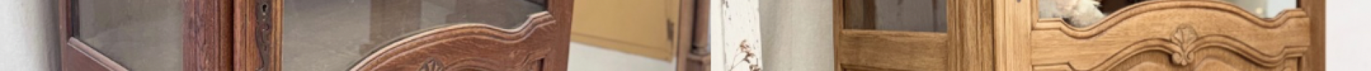 Vitrine en bois avant après